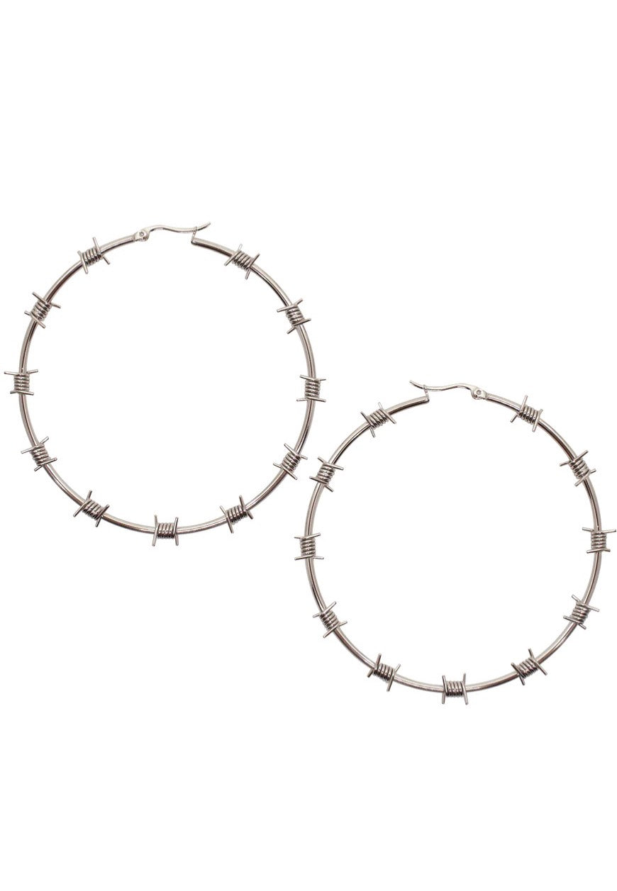 Sourpuss Clothing - Barbed Wire Hoop Silver - Earrings Footlocker Finishline Cheap Pice