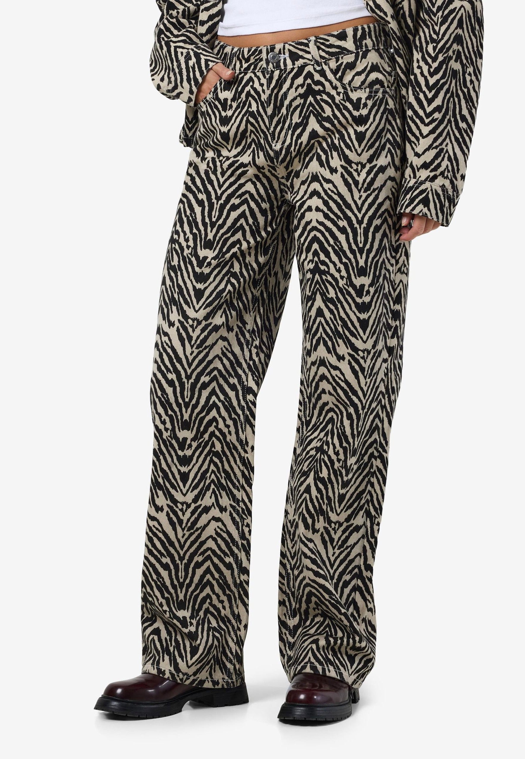 Noisy May - Marley Straight Zebra Ecru - Jeans Buy Cheap With Credit Card