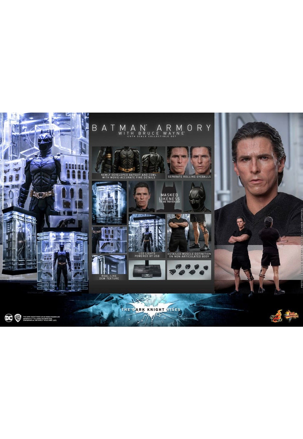 Batman - The Dark Knight Rises Batman Armory With Bruce Wayne 1:6 Movie Masterpiece - Figure Buy Cheap Sast