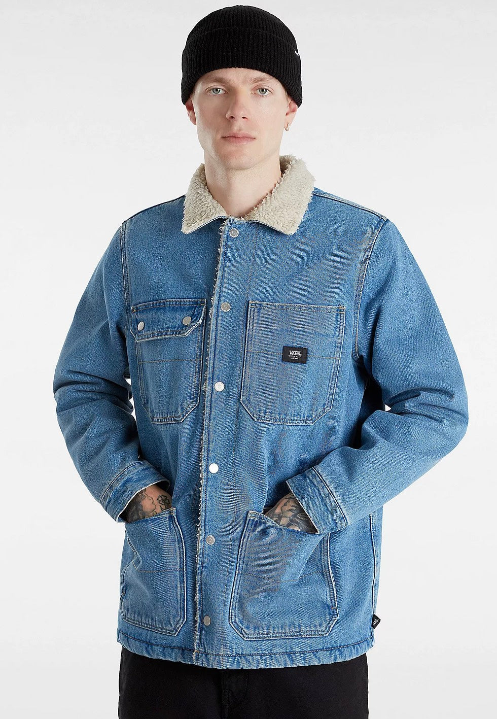 Vans - Drill Chore Sherpa Coat Stonewash/Blue - Jeans Jacket Outlet Good Selling