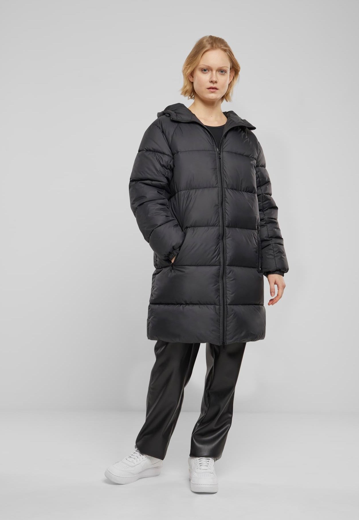 Urban Classics - Ladies Long Puffer Black - Jacket Free Shipping Marketable