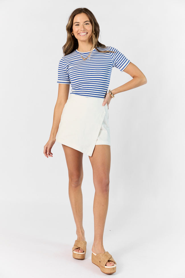 My Favorite Ivory Denim Skort Buy Cheap Largest Supplier