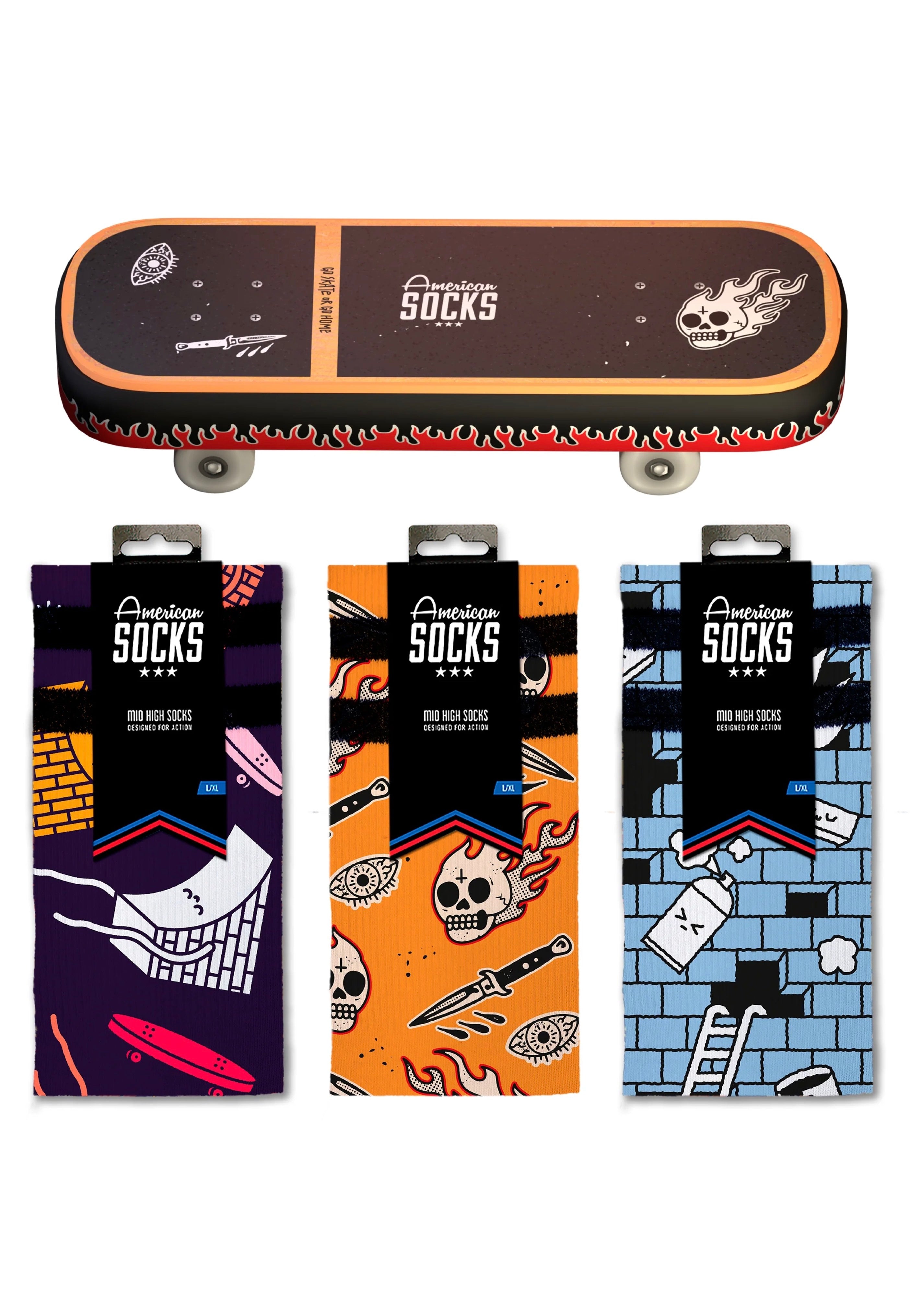 American Socks - Skateboard Socks - Giftbox Discount Supply