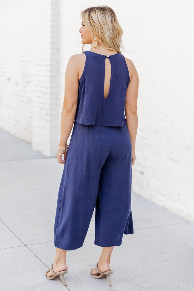 Never Wanna Leave Navy Jumpsuit FINAL SALE Clearance Pre Order