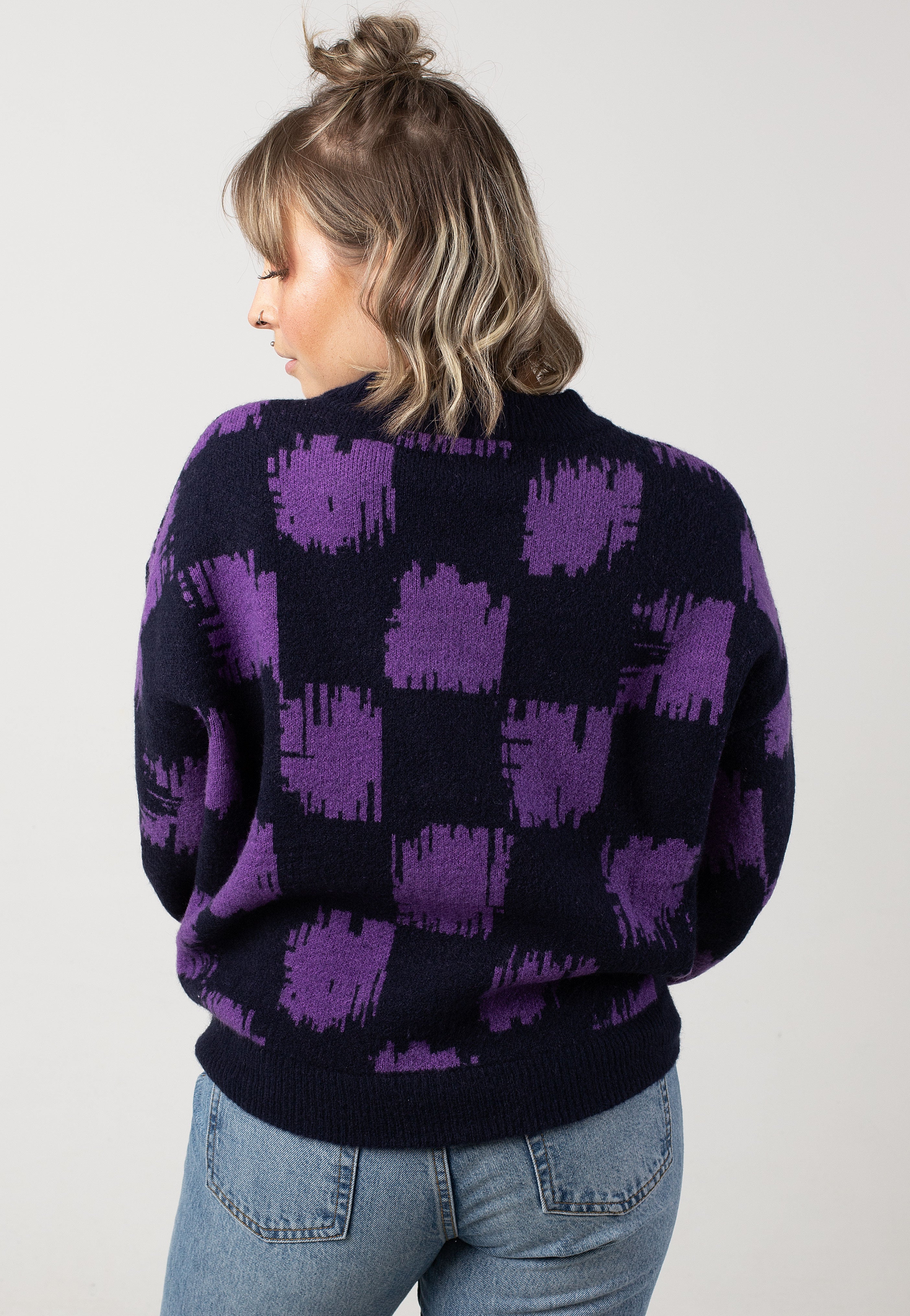 Iriedaily - Boxy Fluff Knit Navy Purple - Pullover Outlet Cheap Pices