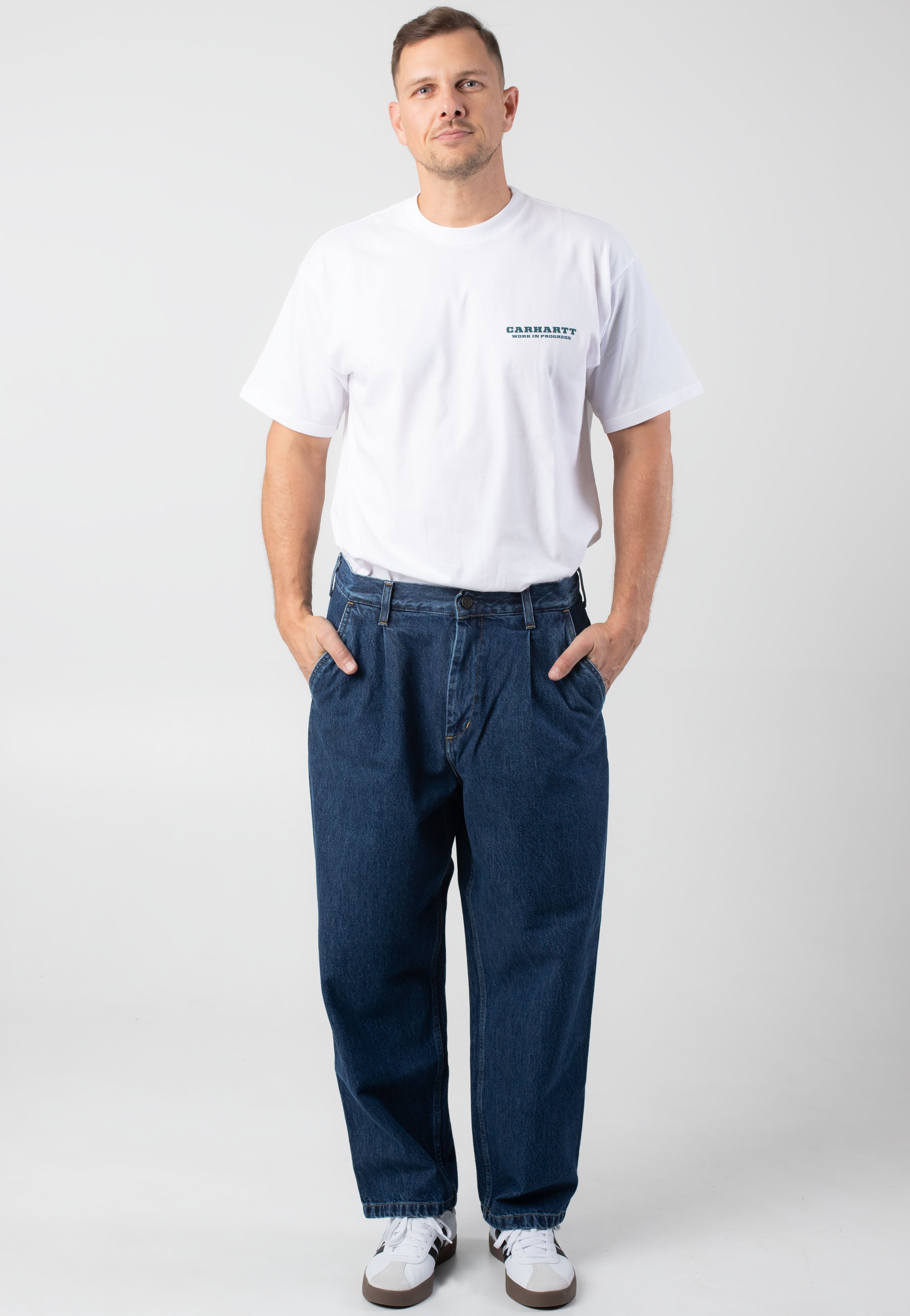 Carhartt WIP - Jace Stone Washed Blue - Pants Footlocker Pictures