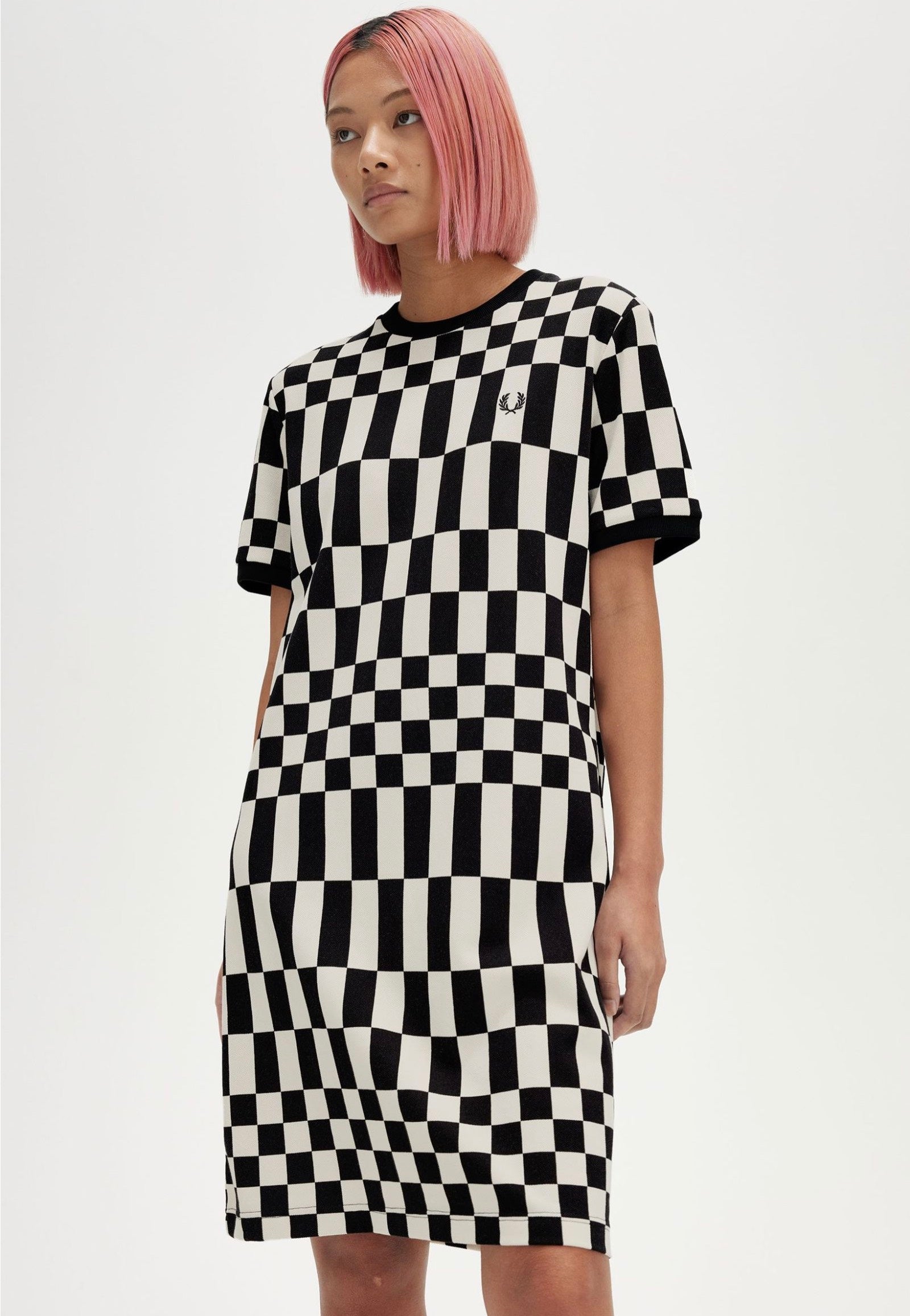 Fred Perry - Chequerboard Pqu Black - Dress Latest Collections Sale Online