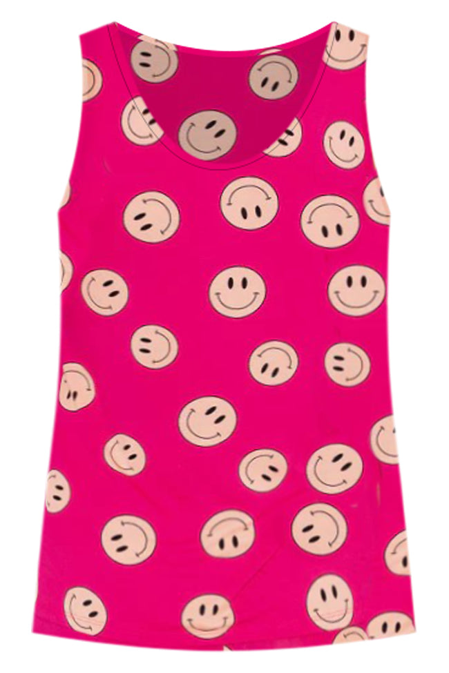 Back With Me Smileys Pajama Tank FINAL SALE Clearance Online