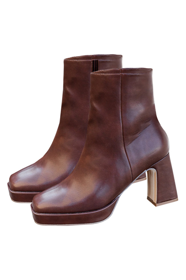 Candace Brown Square Toe Booties FINAL SALE Discount Professional