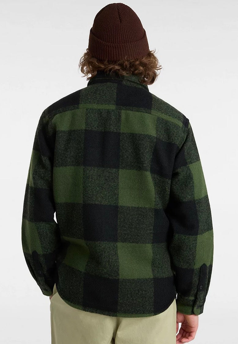 Vans - Denby Fuzzy Shacket Black/Loden Green - Jacket Footlocker Online