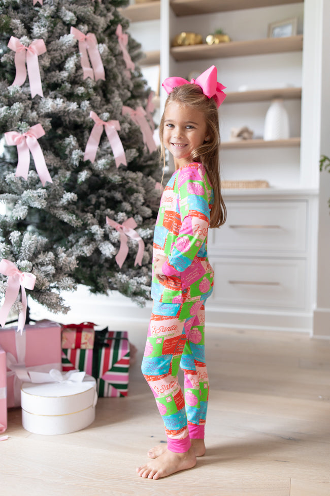 Kid's Under The Stars In Letters To Santa Bamboo Pajama Set FINAL SALE