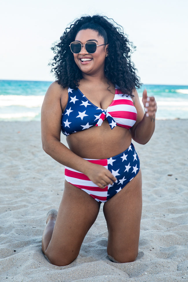 Party In The USA Stars and Stripes Bikini Bottoms Affordable Cheap Pice