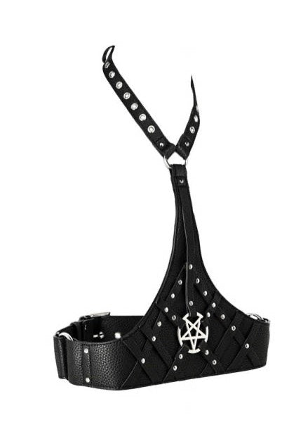 Restyle - Pentagram Waist With A Collar Black - Harness Clearance Buy