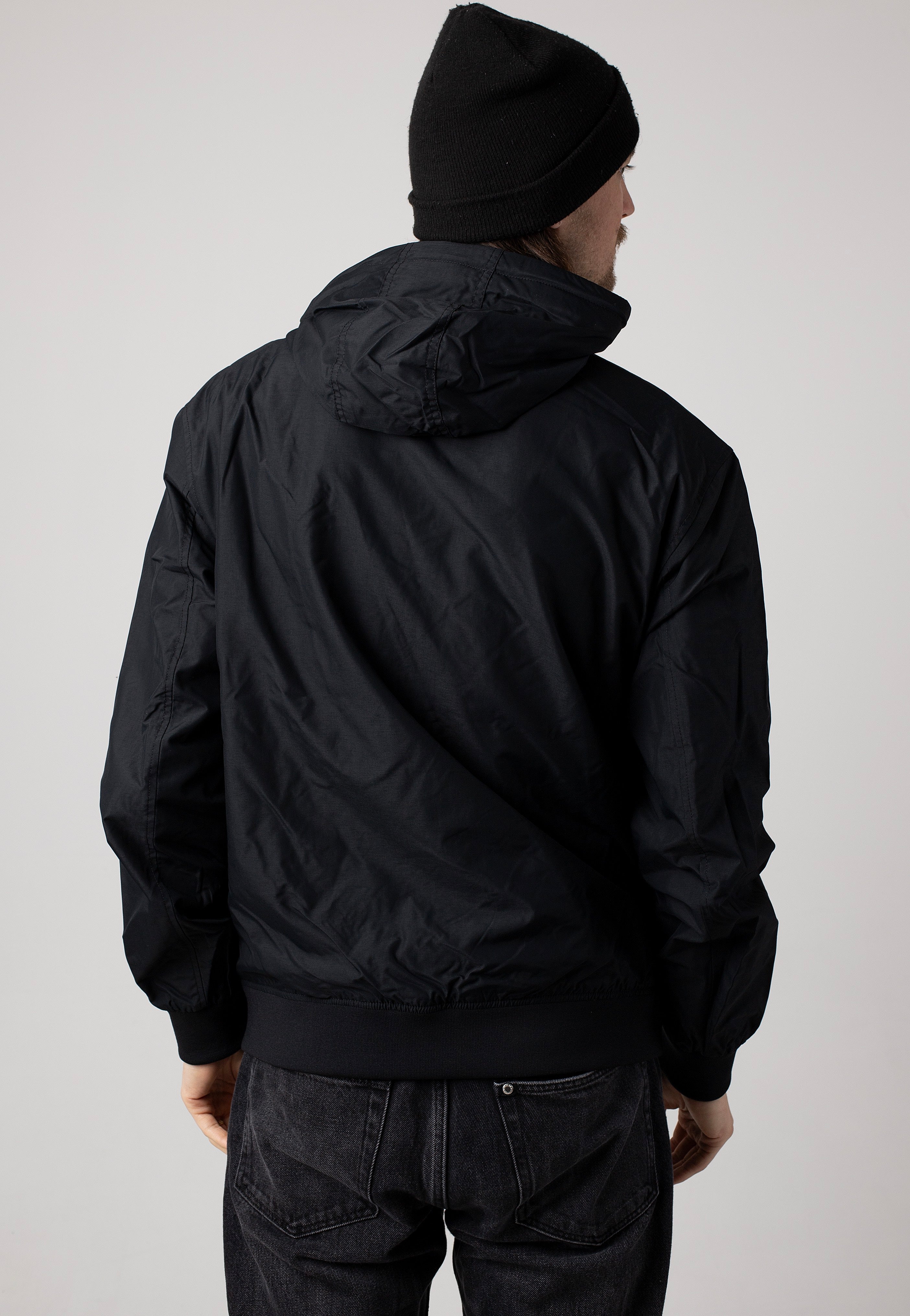 Fred Perry - Hooded Brentham Black - Jacket Free Shipping With Credit Card