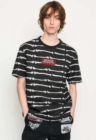 Broken Promises - Bone Dry Stripe Knit Black - T-Shirt Buy Cheap Discounts