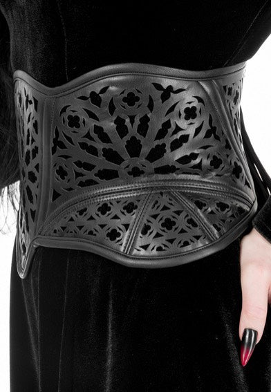 Restyle - Rosarium Corset Black - Belt The Best Store To Get