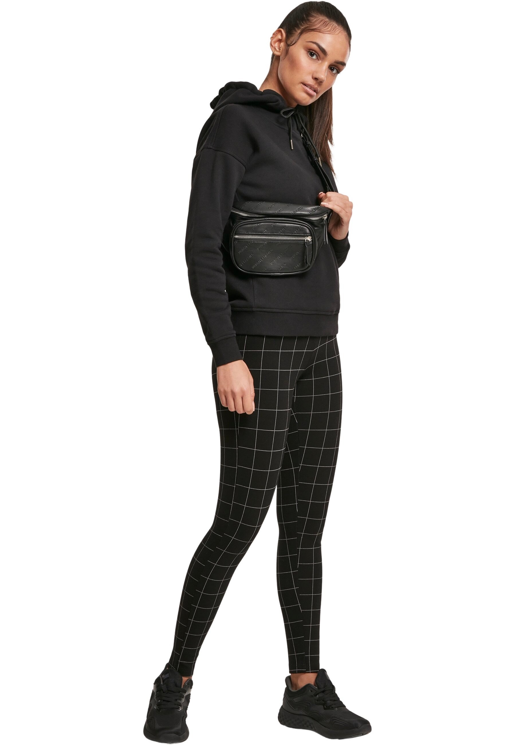 Urban Classics - Check High Waist Black/White - Leggings Outlet Clearance