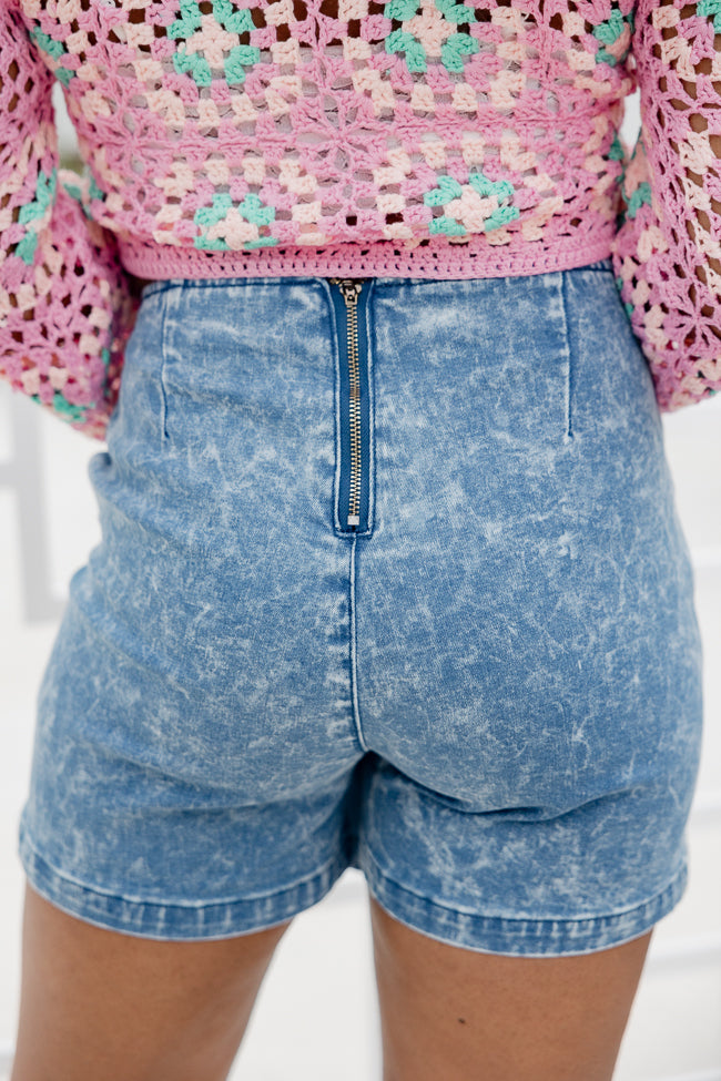 With A Twist Medium Acid Wash Denim Skort Outlet Online Shop