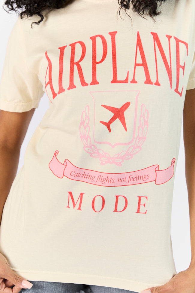 Airplane Mode Ivory Comfort Colors Graphic Tee Cheap Low Shipping