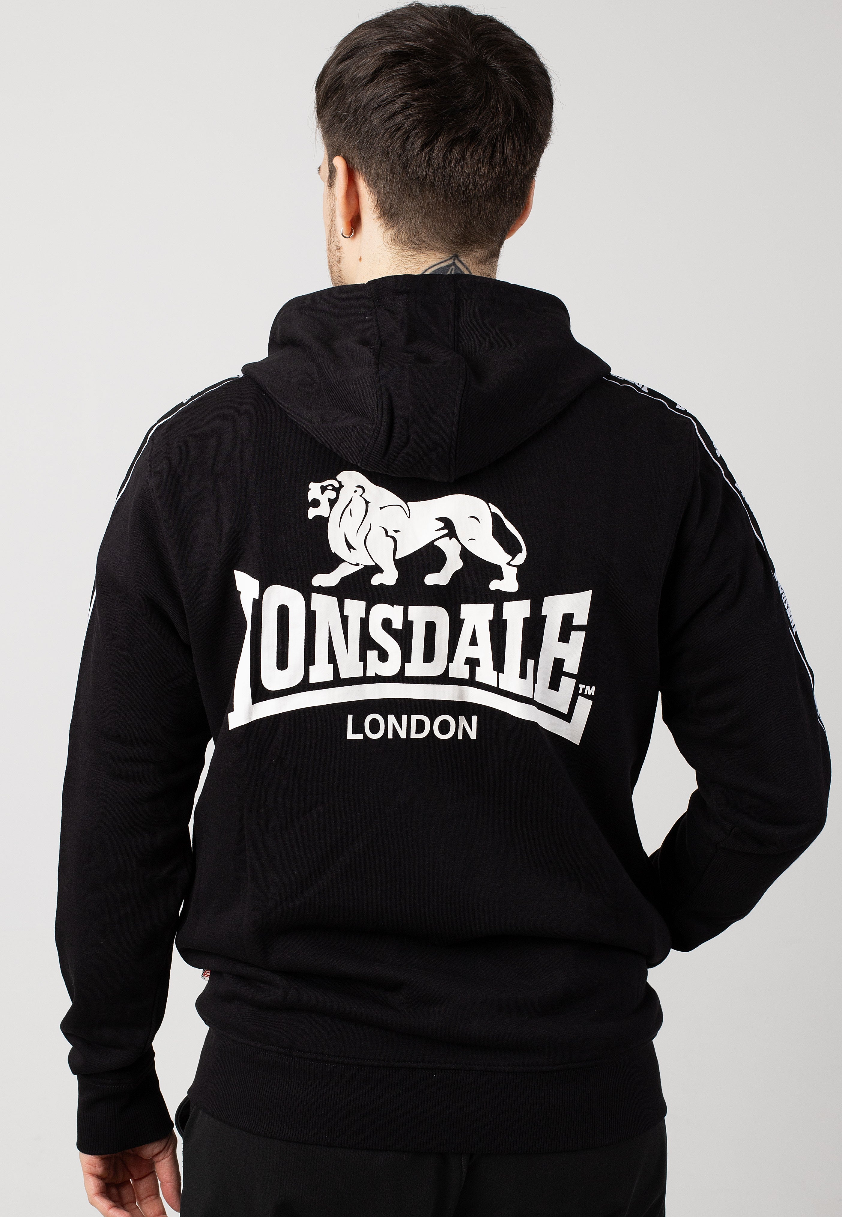 Lonsdale - Bigton Black/White - Zipper Cheap Sale Outlet