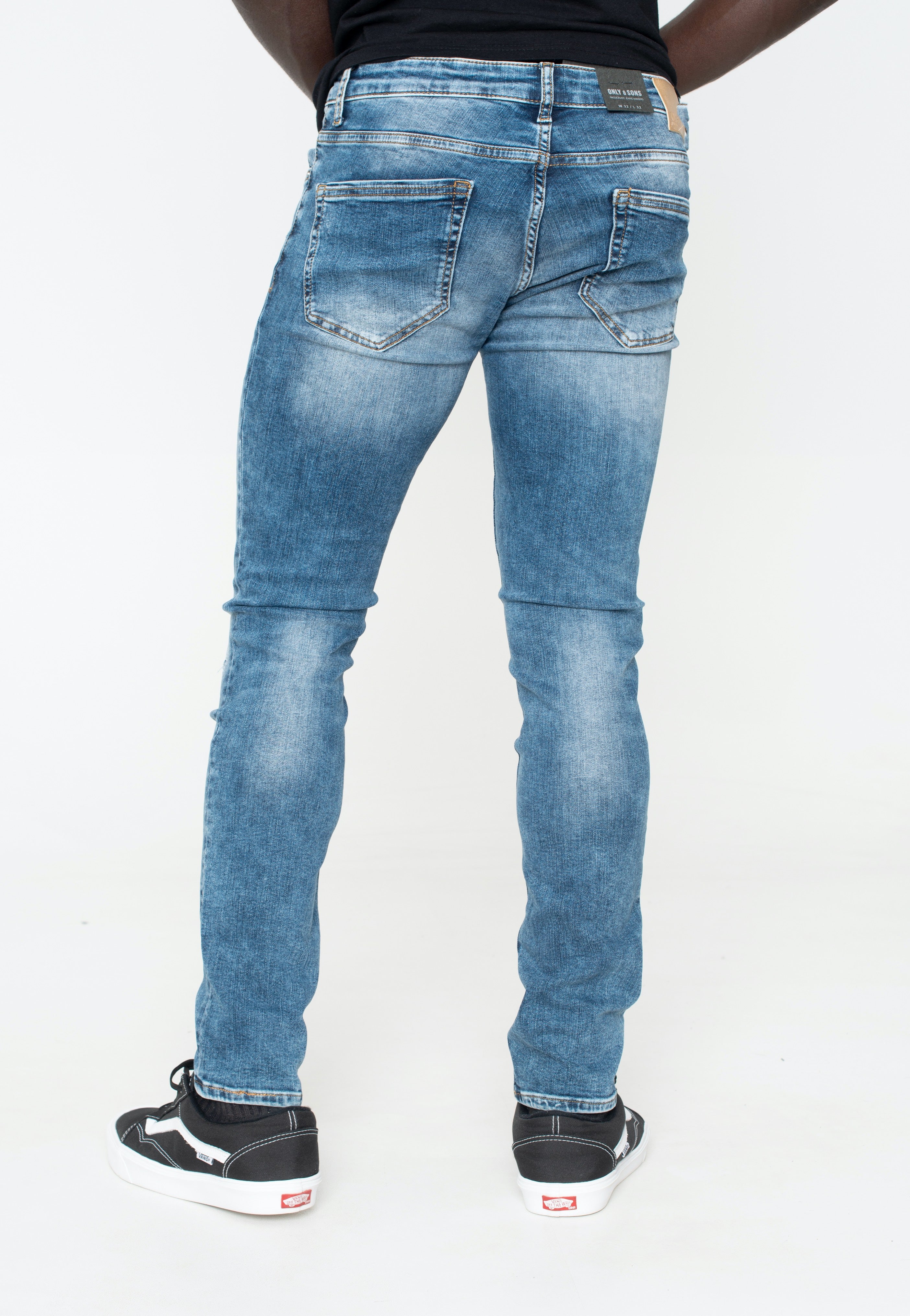 Only & Sons - Warp Skinny Medium Blue Denim - Jeans Find Great Online