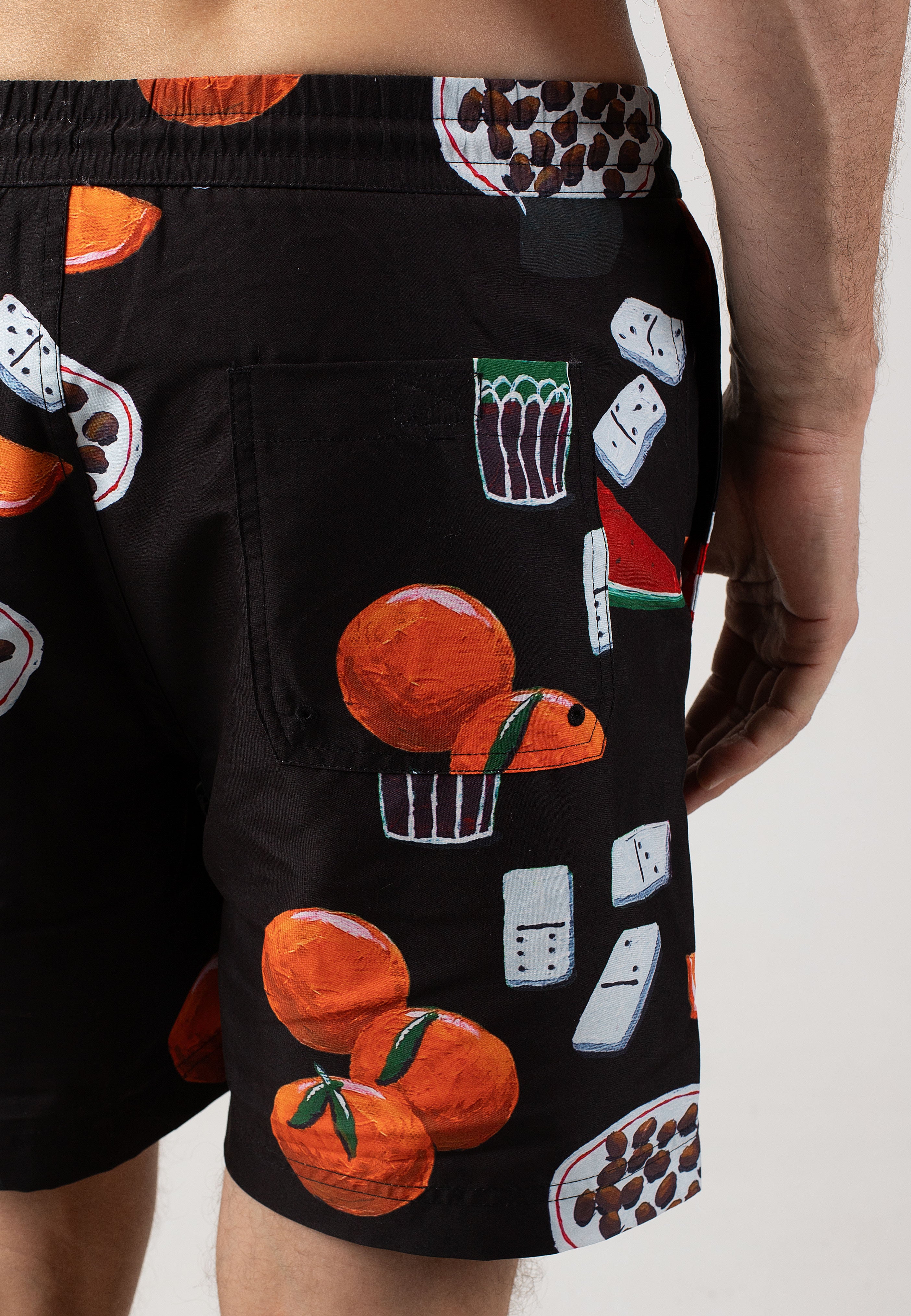 Carhartt WIP - Slater Swim Isis Maria Dinner Print/Black - Board Shorts Free Shipping 2025 New