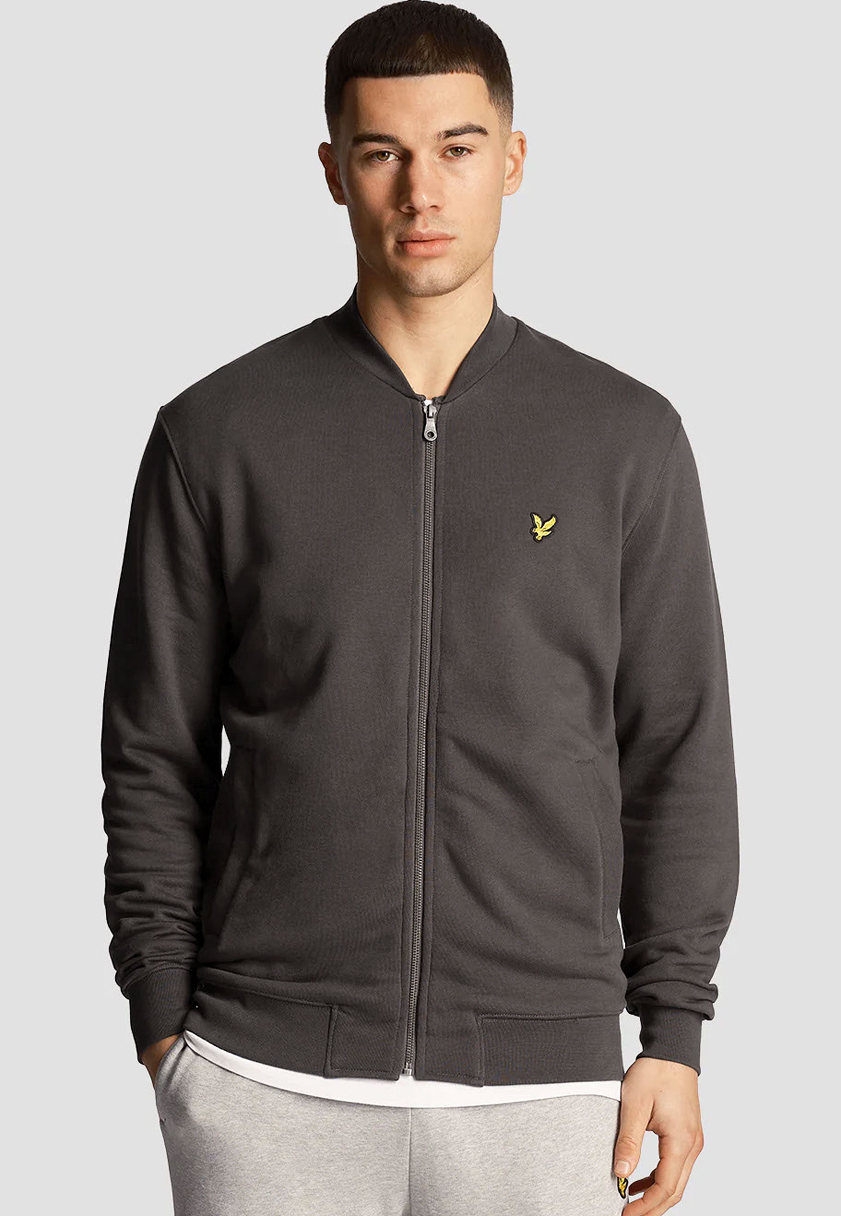 Lyle & Scott - Loopback Jersey Gunmetal - Zipper Buy Cheap Best Store To Get