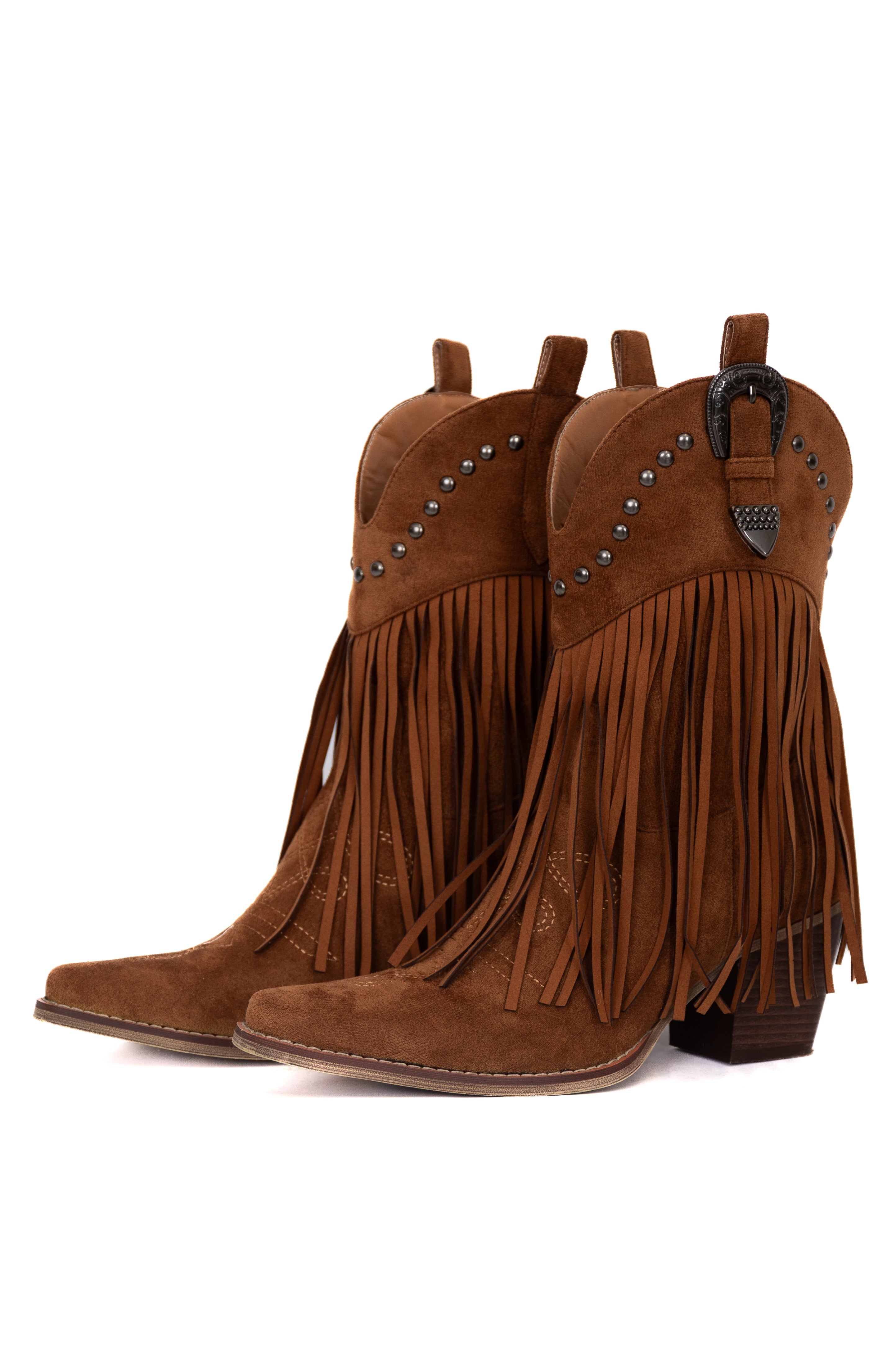 Jayde Camel Fringe Booties FINAL SALE Discount Explore