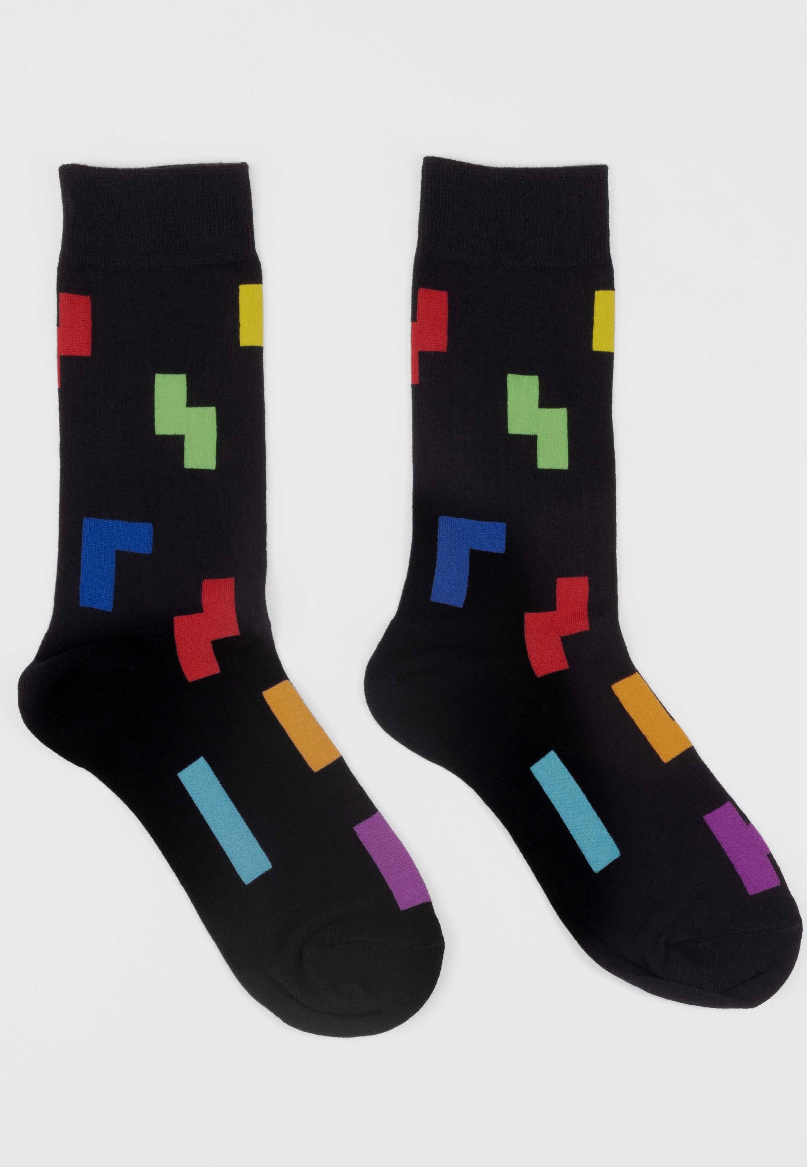 Tetris - Tetriminos Pattern - Socks With Paypal Free Shipping