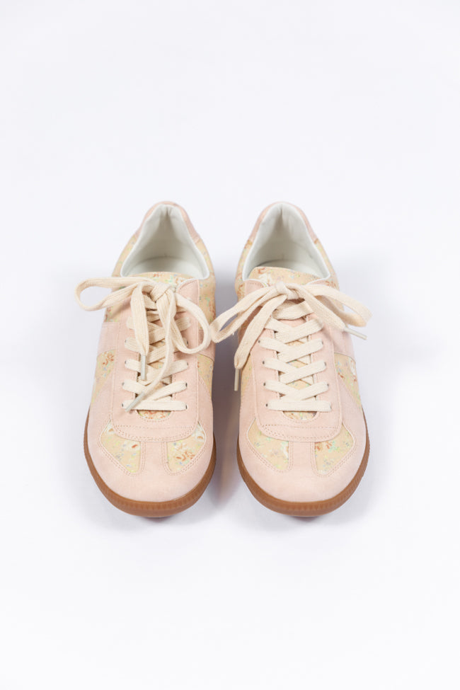 Rebecca Beige and Floral Sneakers Discount Footlocker Pictures