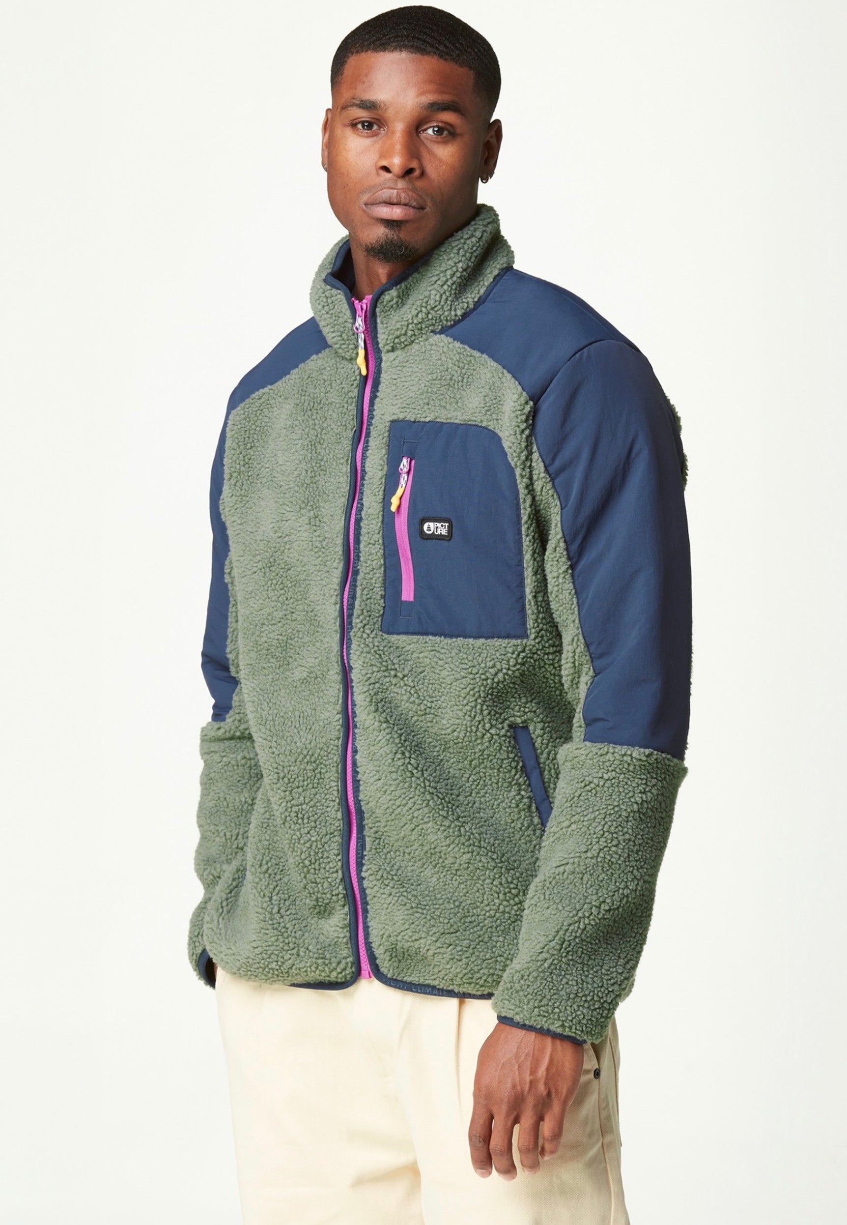 Picture - Quilchena Zip Green Spray Dark Blue - Jacket Pices For Sale