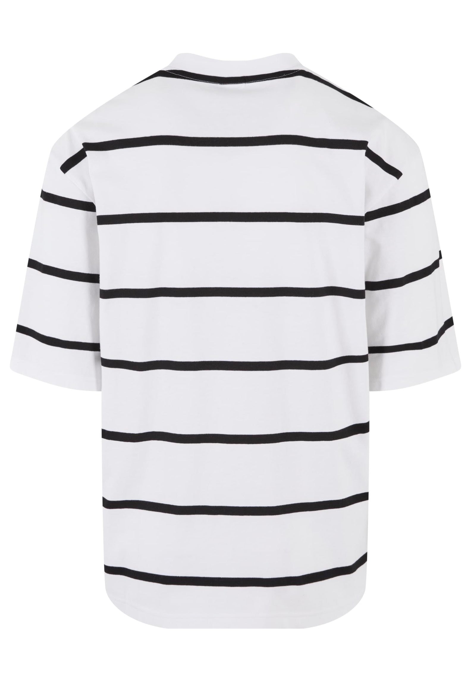 Urban Classics - Oversized Sleeve Modern Stripe White/Black - T-Shirt Outlet Brand New Unisex