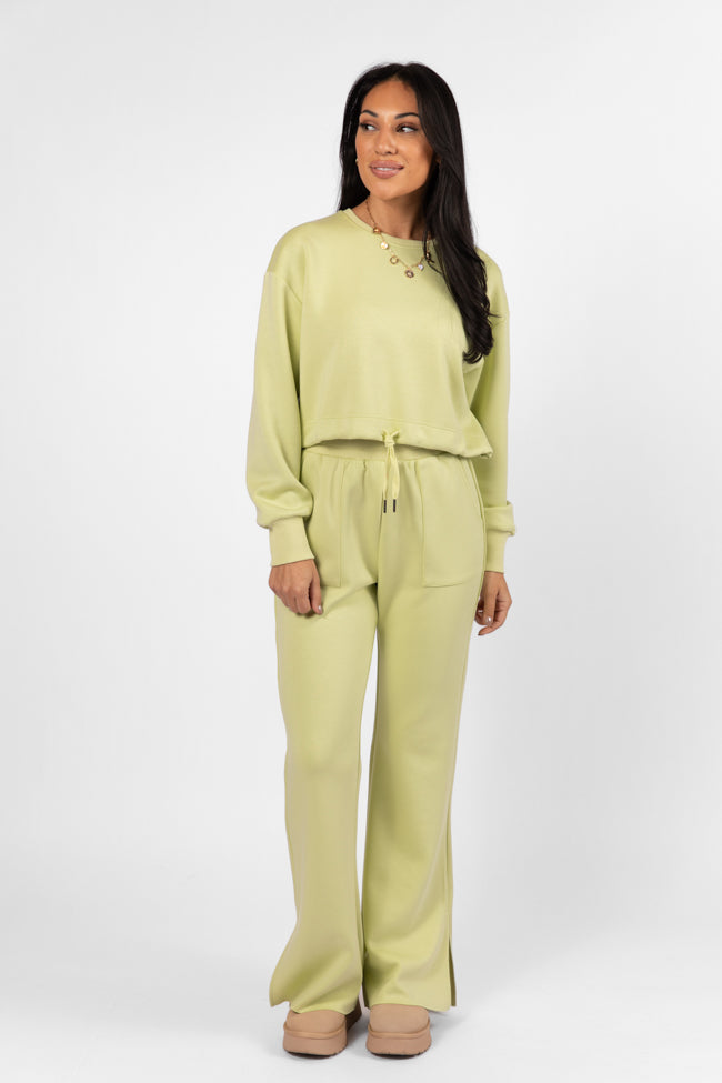 Only One Lime Wide Leg Pull On Pants SALE Classic