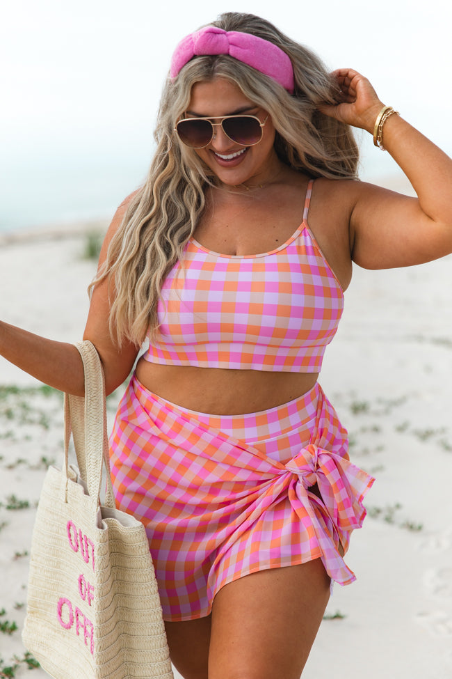 Kind Of Coastal In Girly Gingham Bikini Top FINAL SALE Cheap Sale Websites