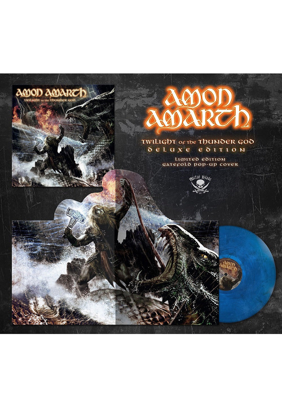 Amon Amarth - Twilight Of The Thunder God Blue Black White - Marbled Vinyl Wiki Sale Online