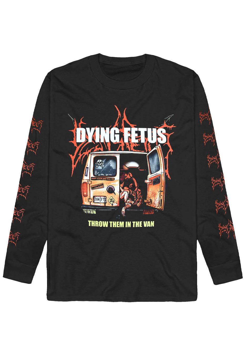 Dying Fetus - Throw Them In The Van - Longsleeve Free Shipping Big Sale