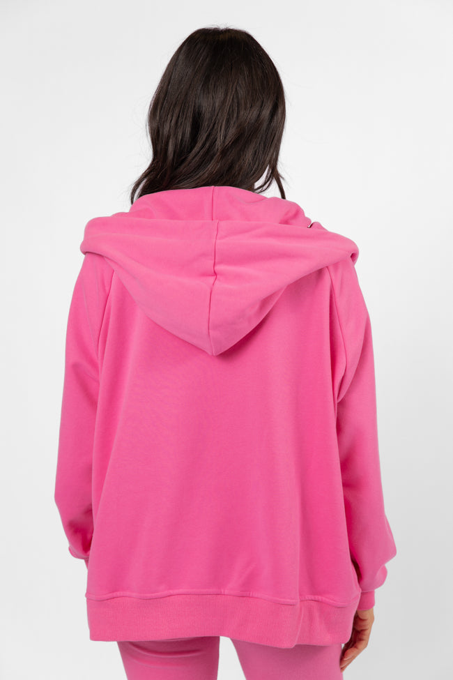 Outta Sight Pink Button Detail Hooded Pullover SALE Limited Edition Online