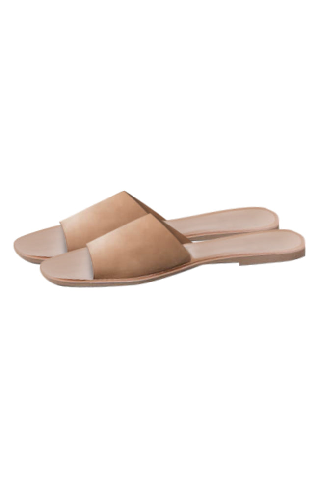 Jayne Slip On Single Strap Coffee Sandals FINAL SALE Cheap Pice Original