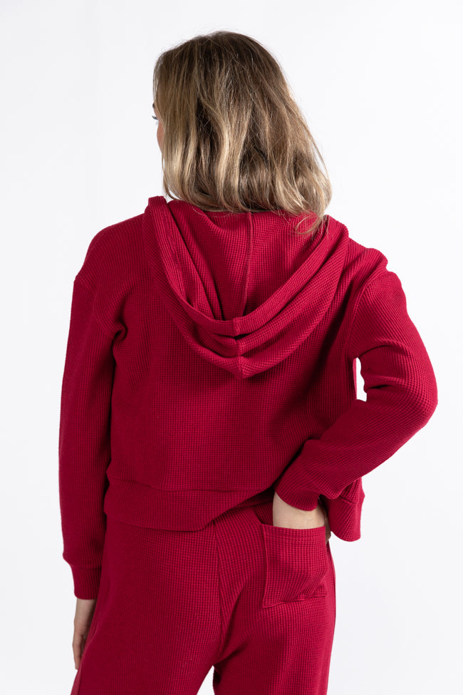 Essential Ease Red Zip Up Jacket Macy Blackwell X Pink Lily FINAL SALE Buy Cheap Brand New Unisex