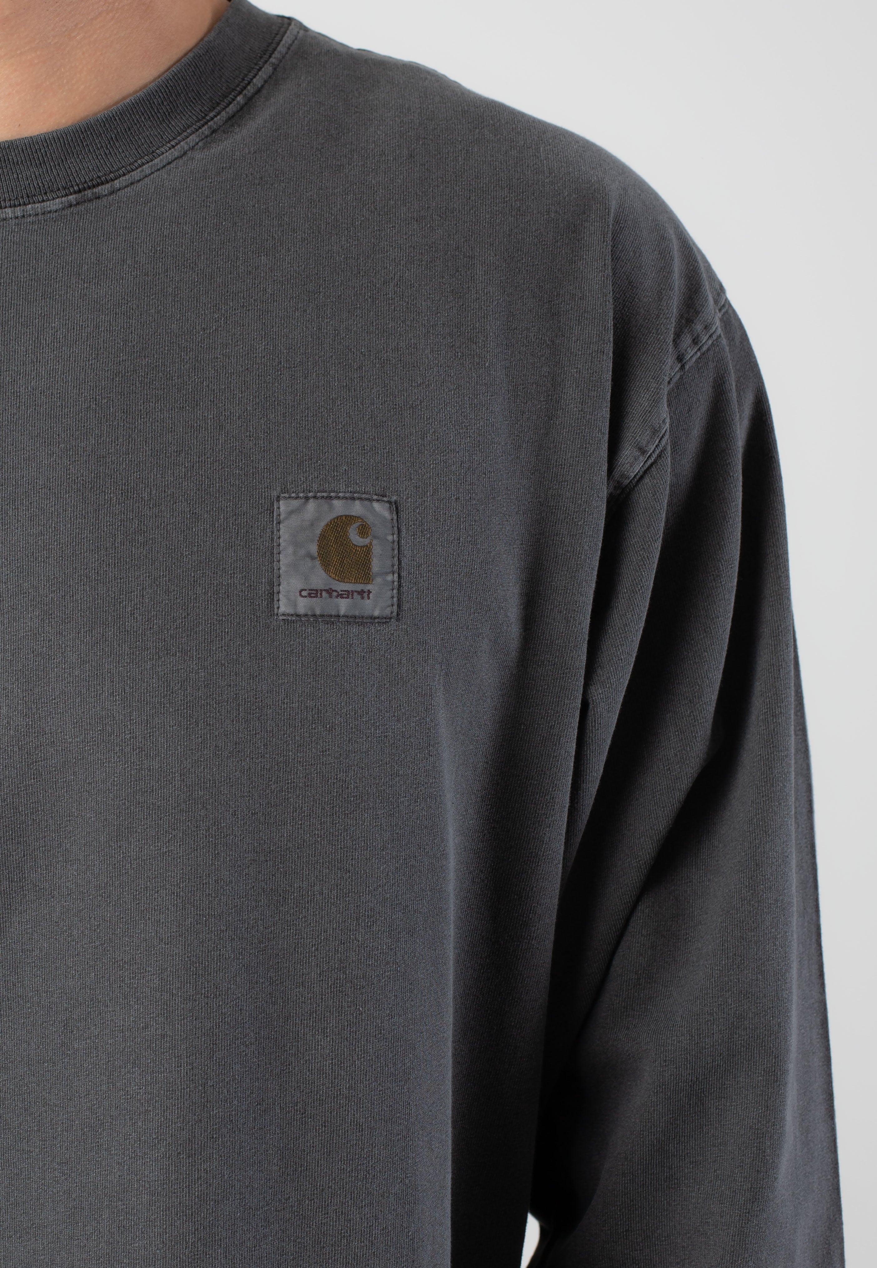 Carhartt WIP - Vista Garment Dyed Graphite - Longsleeve Outlet Marketable