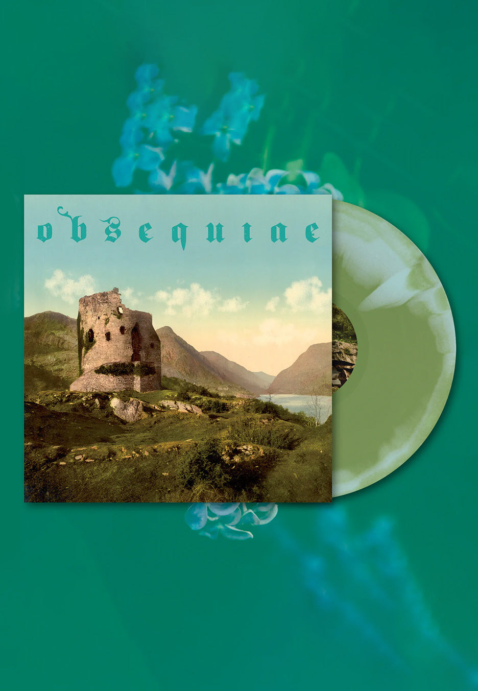 Obsequiae - The Palms Of Sorrowed Kings Ltd. Baby Blue/Olive Green Merge - Colored Vinyl Clearance Factory Outlet