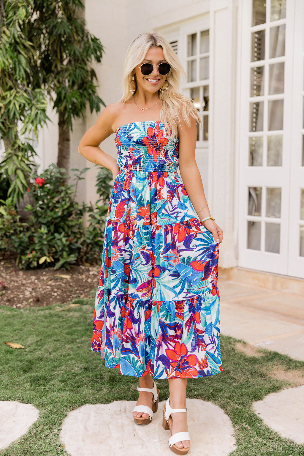 Heading To Paradise Blue Floral Jumpsuit FINAL SALE Discount Best Store To Get