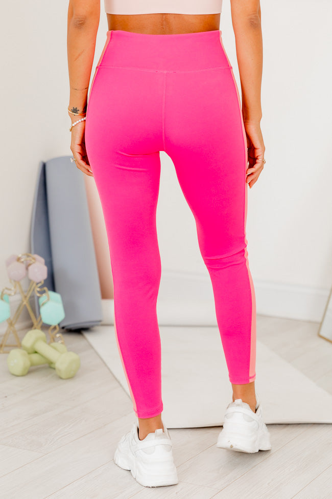 Always On The Go Pink Color Block Leggings 100% Original Online