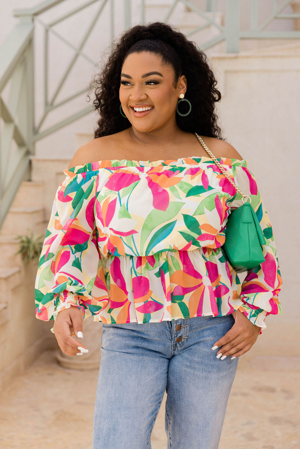 I Found Paradise Multi Off The Shoulder Printed Blouse FINAL SALE 2025 Newest Online