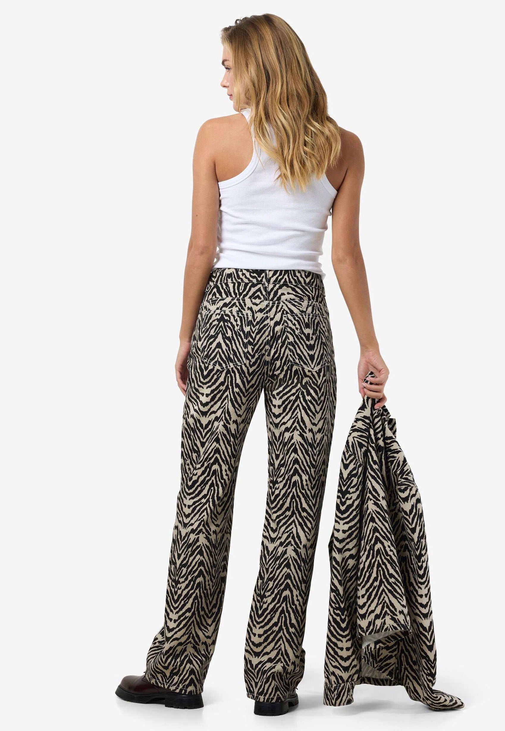 Noisy May - Marley Straight Zebra Ecru - Jeans Buy Cheap With Credit Card