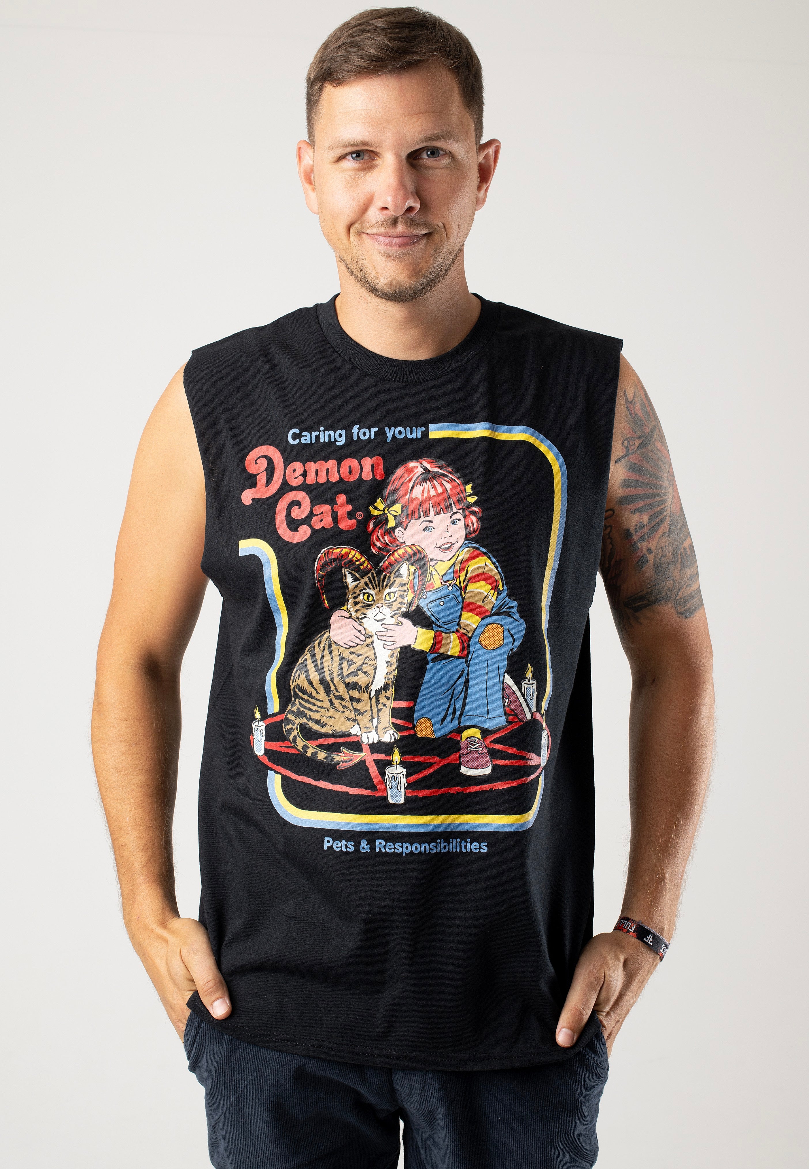 Steven Rhodes - Caring for a Demon Cat - Sleeveless Pay With Paypal For Sale