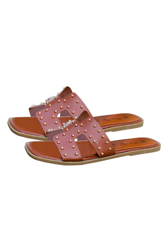 Carrie Camel and Gold Studded Sandals FINAL SALE Clearance Online Amazon