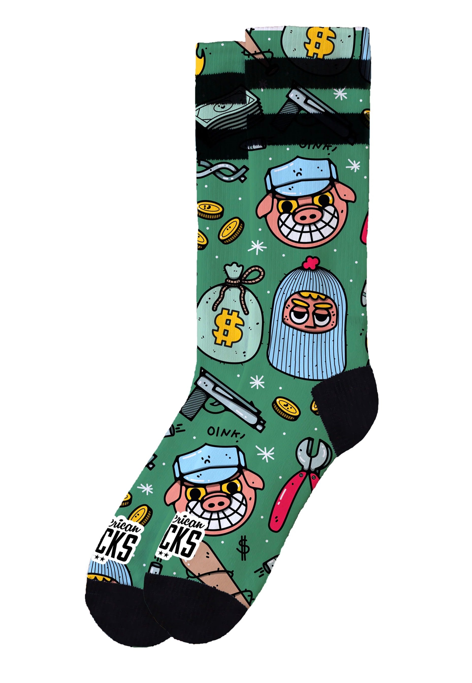 American Socks - Heist Havoc Mid High Green - Socks 100% Authentic Cheap Online