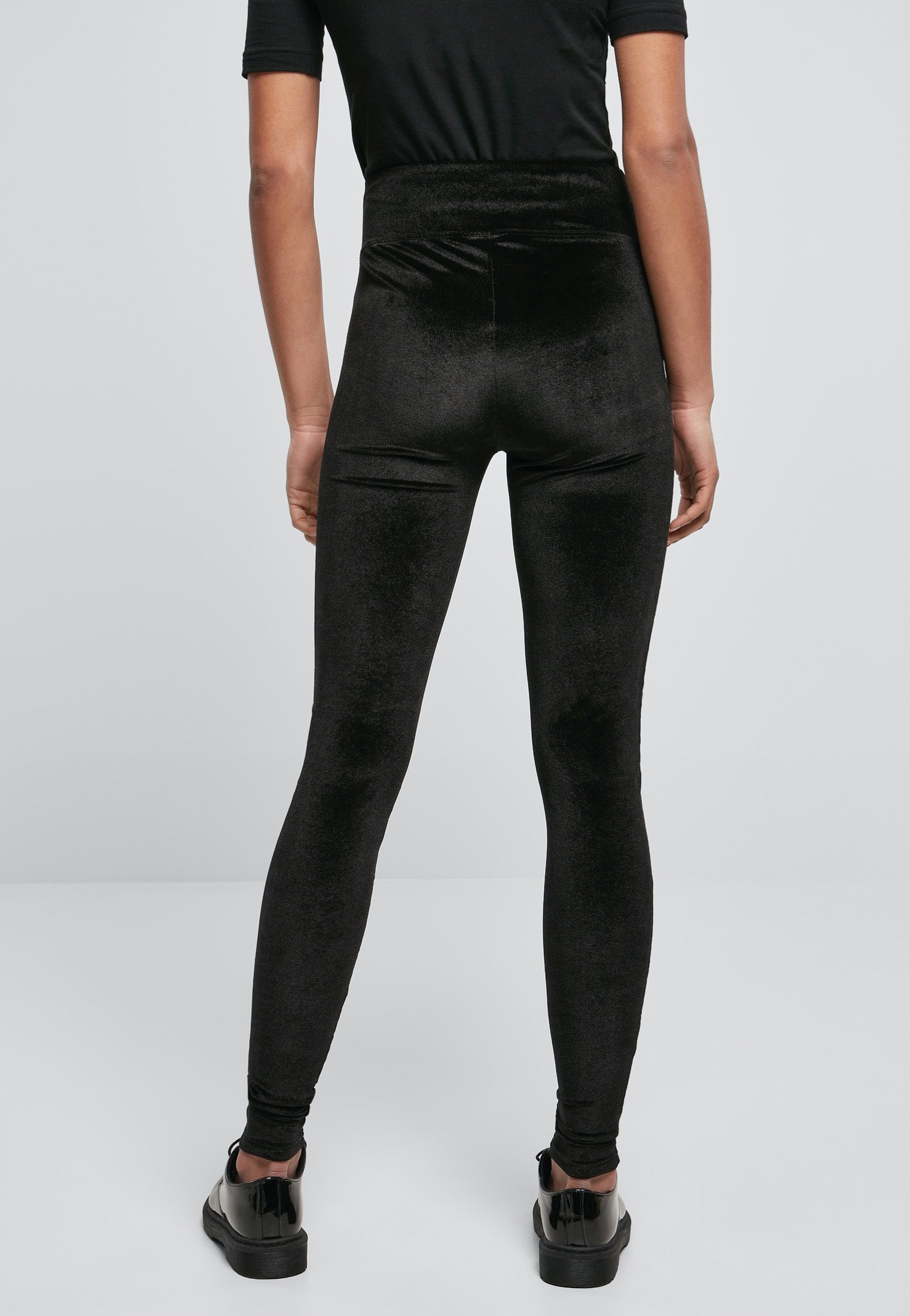 Urban Classics - Ladies High Waist Velvet Black - Leggings New Styles For Sale