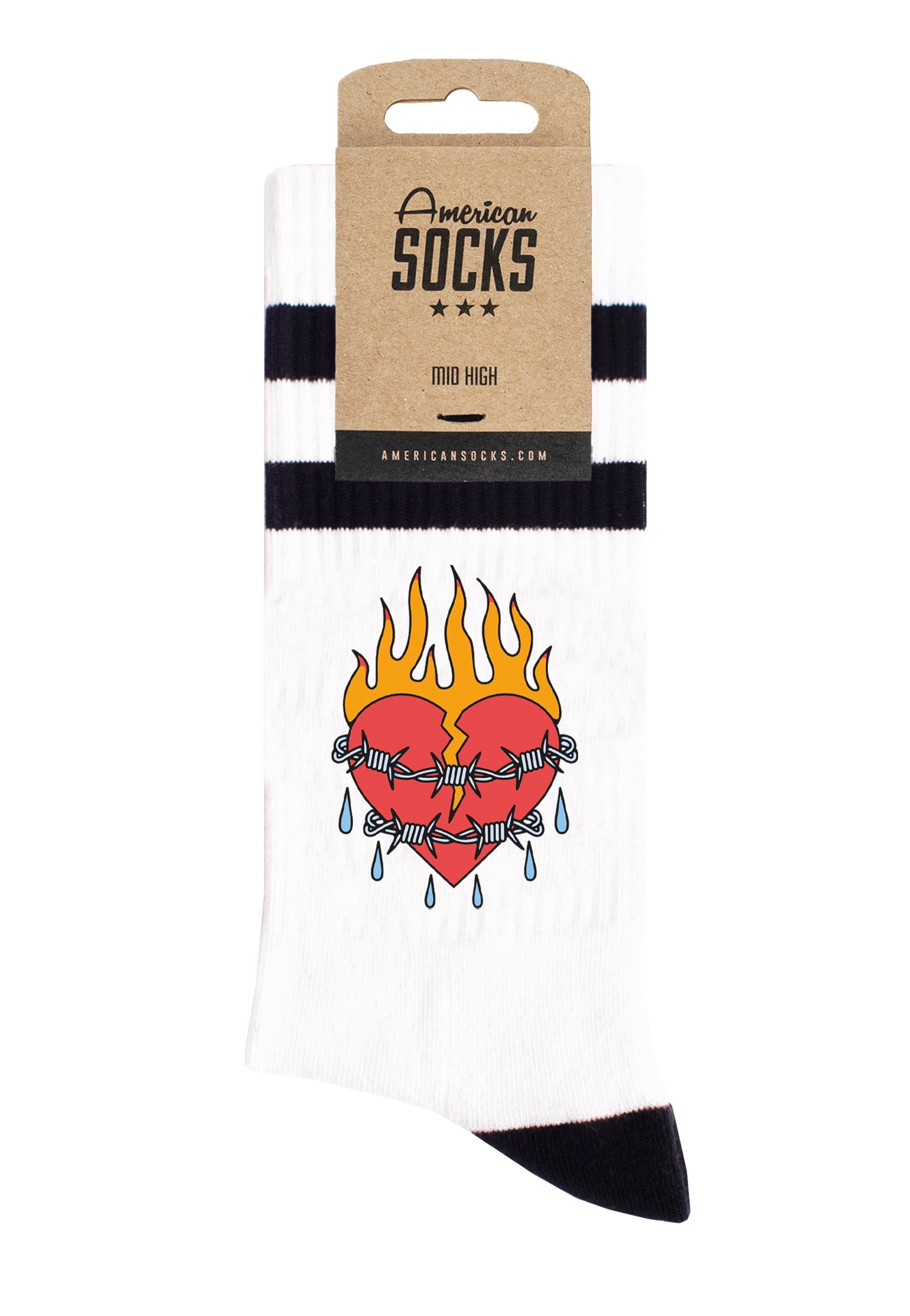 American Socks - United Hearts Mid High White - Socks Footlocker For Sale